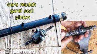 Cara tutorial mengganti seal pinion atau worm rack steer power steering Avanza