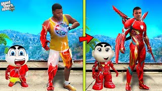 GTA 5 : Shinchan & Franklin Found IronMan Suit in GTA 5 !