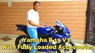 Yamaha R 15 V3  With Tail Tidy Fully Loaded Accessories