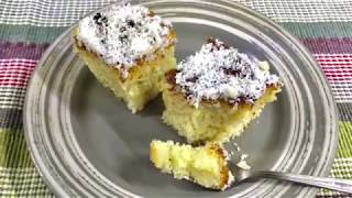 Basbousa - Coconut Yogurt Semolina Cake