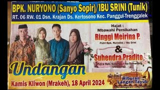 Live Tayub Terob SURYA NADA Di rmh Bpk NURYONO (SANYO SOPIR)/ IBU SRINI (TUNIK)