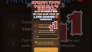 Memefi all video codes | Memefi code 18 & 19| memefi video code today | memefi video code #appupdate