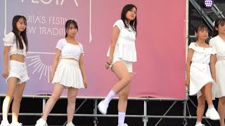 【ダンス】【お祭り】お祭りのステージで踊る純白のダンスチーム