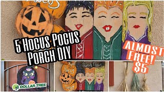 DIY 5 Hocus Pocus inspired porch decor