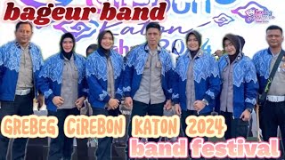 Bageur band Polresta Cirebon perform di Grebeg Cirebon Katon 2024 band festival