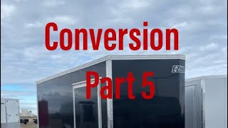 Cargo trailer conversion kitchen and propane tank cover install