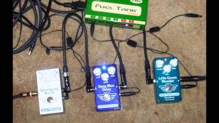 Mad Professor pedals. Little green wonder, deep blue delay, Silver spring reverb