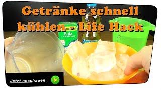 Getränke kühlen mit Salz, Wasser und Eis in 5 Minuten eiskalt servieren - Life Hack | Tutorial