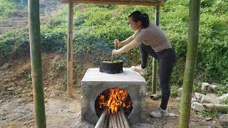 Cook bran for pigs and grow squash building life, Green forest life