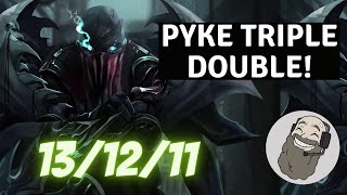 Challenger Pyke TRIPLE DOUBLE! Hanjaro Plays Pyke Support