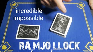 INCREDIBLE  card trick/RA,MJO,LLOCK from the book??