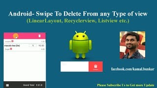 Android- Swipe to Delete Recyclerview, LinearLayout, Relative layout