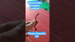 Bentuk paku bengkok berkarat #shorts  #viral #kpop #besi #trending