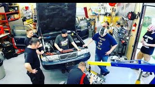 LS swapping the Volvo. YouTube collaboration build day.