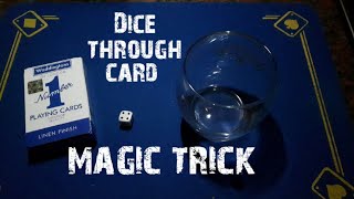 Dice through card! Crowd pleasing impossible magic trick. True magic