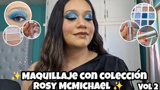 Maquillaje Azul 💙 con Colección Rosy McMichael x Beauty Creations Vol2 🫶🏼🥰