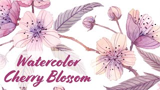 Watercolour Cherry Blossoms | Paint Flowers with me