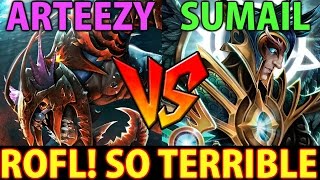 Arteezy [Slark] vs SumaiL [Skywrath Mage]- Dota 2: ROFL, So Terrible!