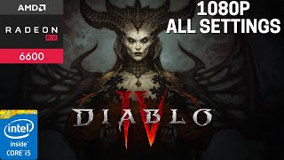 DIABLO 4 Beta : RX 6600 8GB With i5 12400F | 1080p All Settings FSR 2.0 Benchmark !