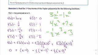 Calculus: Taylor Series - Part 1