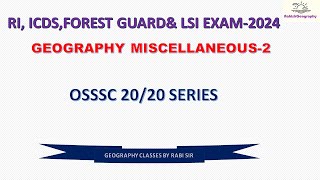 RI,AMIN,ICDS,FG & TGT  EXAM-2024 II INDIAN MISCELLANEOUS-2 #RabisirGeography