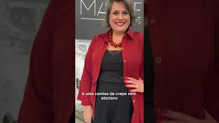 Camisa Manga Longa Plus size com Amarração na Cinta