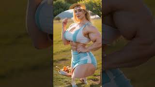 AI LookBook Muscle Girl | Girl Flexing Biceps | Female Biceps #fitness #ai #lookbook