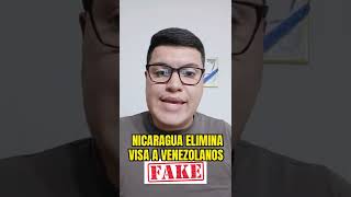 Nicaragua elimina solicitud de visa a Venezolanos que quieran entrar a su territorio / MENTIRA FAKE