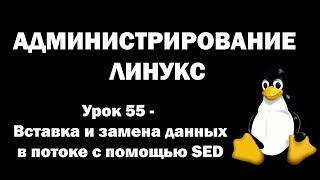 Администрирование Линукс (Linux) - Урок 55 - Вставка и замена данных в потоке с помощью SED