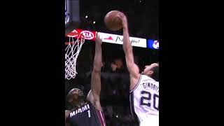 MANU GINOBILI NO FEAR DUNK OVER BOSH FINALS