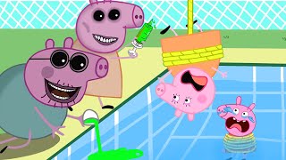 Zombie Apocalypse, Mom Pig turns into a Zombie in the pool🧟‍♀️ | Peppa Pig Funny Animation