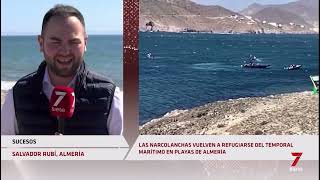 Seis narcolanchas se refugian del temporal en las playas de Cabo de Gata