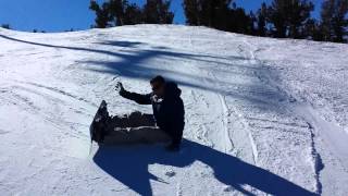 Heavenly in Tahoe, Lee biting it