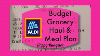 $50 Aldi Grocery Haul on a Budget | 2 People | Happy Budgeter