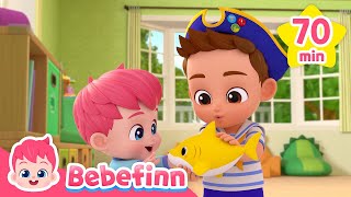 Finn's Bestie! Baby Shark Doo Doo Doo 🦈🩵  #SharkMonth CompilationㅣNursery Rhymes for Kids