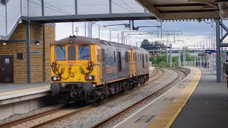 GBRF 73965 and 73963 passing Wellingborough