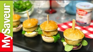 Mini-Burgers de brandade de morue, mâche et raifort (petits plats de marque)