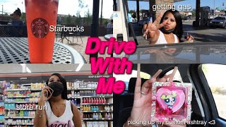 Drive With Me ; Store run, Getting gas, Picking up my custom ashtray, Starbucks & more!!