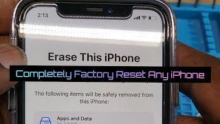 How To - Completely Factory Reset Restore Any iPhone Model [Easy]