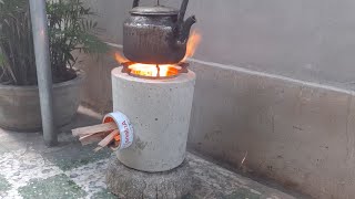 How To Make A Concrete Rocket Stove Easily At Home ? #3