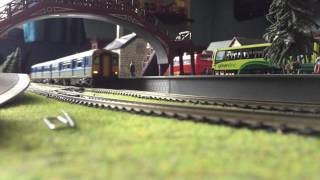 Bachmann BR Class 150 270 Regional Railways running on the model railway