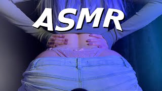 ASMR Pink Lace and Jeans Back Scratching Sounds | No Talking