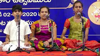 Students of Srividya Janakiraman - Sri Bhadrachala Ramadasu 387th Jayanthi Vaggeyakara Uthsavamulu