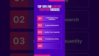 TOP TIPS FOR CONTENT CREATION SUCCESS!