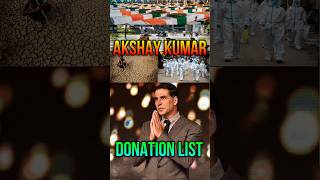 दानवीर Akshay : Akshay Kumar Transgender to Farmers Donation List । #akshaykumar #bollywood #shorts