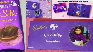 cadbury personalised silk bar l how to order l dairy milk l  cadbury joy delivery