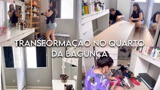 TRANSFORMAÇÃO NO QUARTO DA BAGUNÇA, FICOU TUDO ORGANIZADO😍