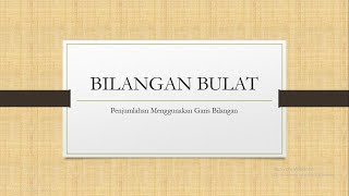 Kelas 6 Matematika Penjumlahan Bilangan Bulat