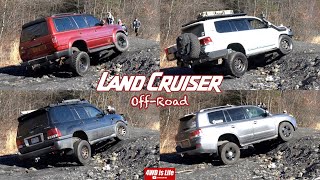 Toyota/Lexus Land Cruiser 80, 100, 200 series - Off-Road Comparison (LX570 sending it HARD)