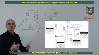 Como funciona circuito temporizador con Transistor NPN. (Clase 44 curso electronica)